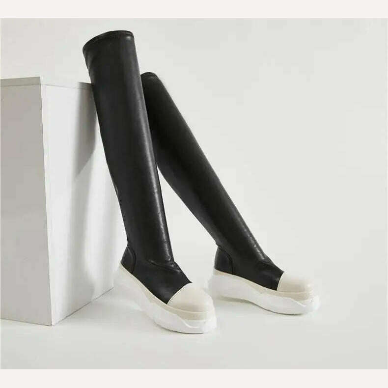 KIMLUD, 2022 New Shoes Winter Casual Women Boots Black Over the Knee Boots Sexy Female Autumn Winter lady Thigh High Boots, thick bottom 50cm 3 / 35, KIMLUD Women's Clothes