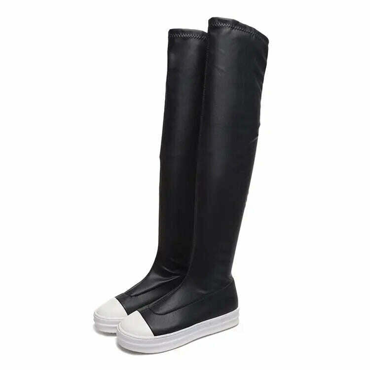 KIMLUD, 2022 New Shoes Winter Casual Women Boots Black Over the Knee Boots Sexy Female Autumn Winter lady Thigh High Boots, KIMLUD Womens Clothes