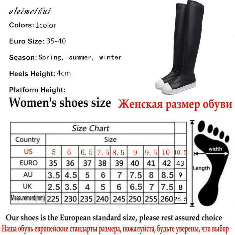 KIMLUD, 2022 New Shoes Winter Casual Women Boots Black Over the Knee Boots Sexy Female Autumn Winter lady Thigh High Boots, KIMLUD Womens Clothes