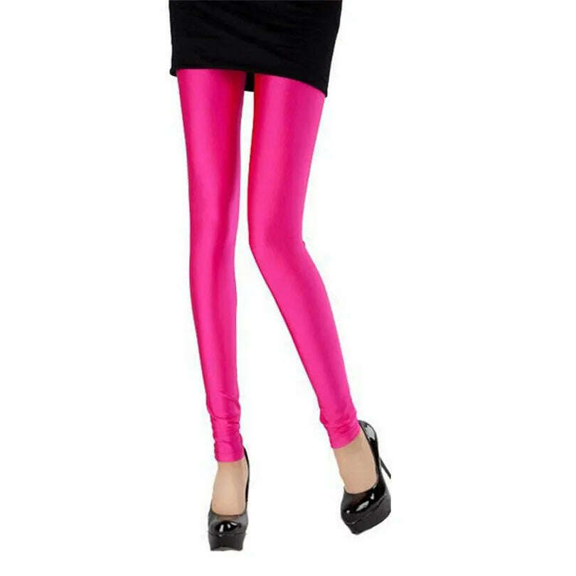 KIMLUD, 2022 New Spring Autume Solid Candy Neon Leggings for Women High Stretched Female Sexy Legging Pants Girl Clothing Leggins, KIMLUD Womens Clothes