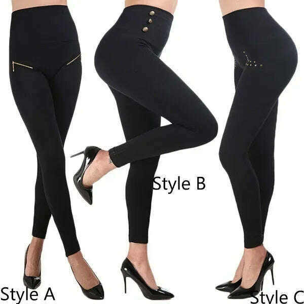 KIMLUD, 2022 New Women's High Waist Stovepipe Weight Loss Hip Hip Pants Shaping Leggings Shaping Pants Large Size Bodysuit Pants XS-8XL, KIMLUD Women's Clothes