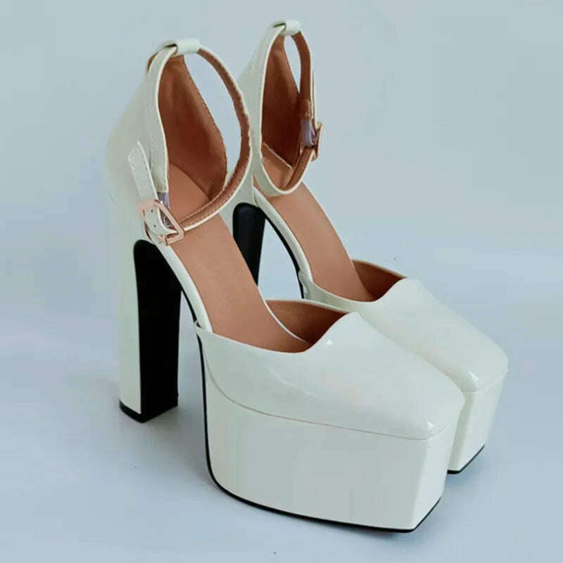 2022 Spring and Summer New Women's High Heels Patent Leather Wedding Shoes Luxury Sexy Paris Fashion Banquet Women&#39;s Shoes - KIMLUD