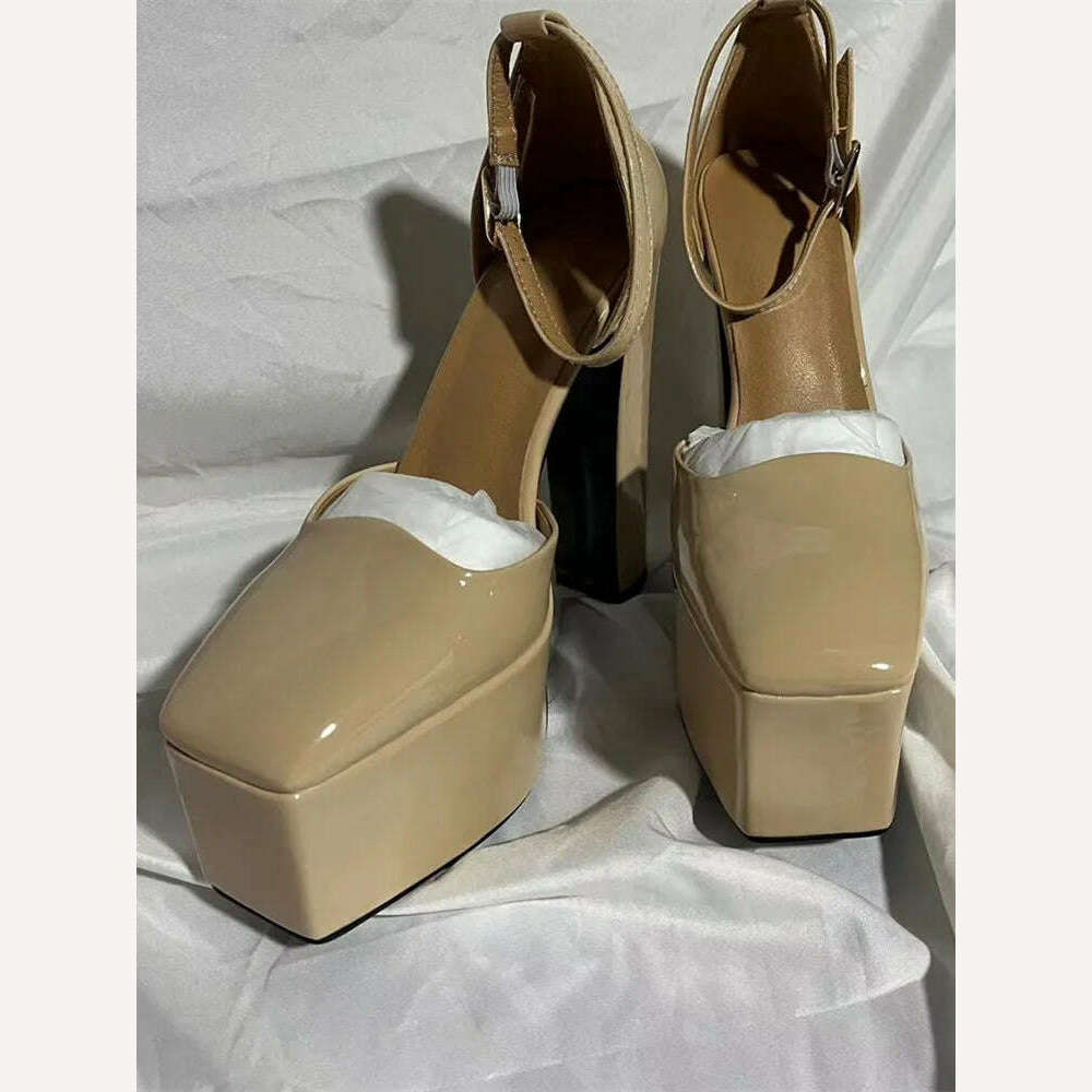 2022 Spring and Summer New Women's High Heels Patent Leather Wedding Shoes Luxury Sexy Paris Fashion Banquet Women&#39;s Shoes - KIMLUD