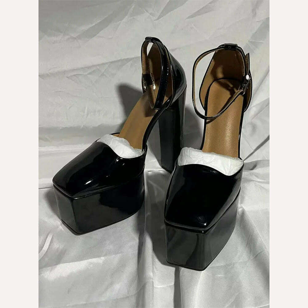 2022 Spring and Summer New Women's High Heels Patent Leather Wedding Shoes Luxury Sexy Paris Fashion Banquet Women&#39;s Shoes - KIMLUD