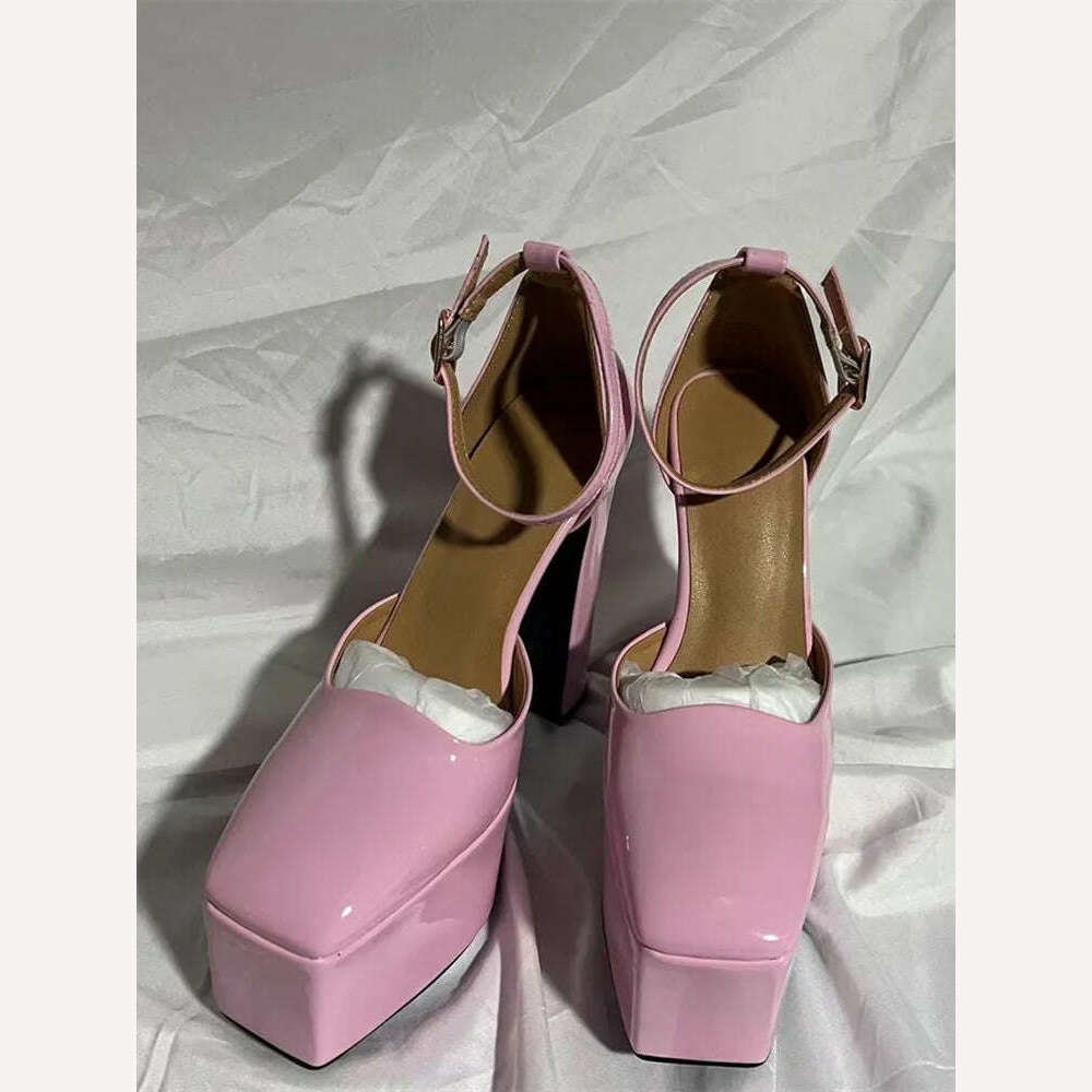 2022 Spring and Summer New Women's High Heels Patent Leather Wedding Shoes Luxury Sexy Paris Fashion Banquet Women&#39;s Shoes - KIMLUD