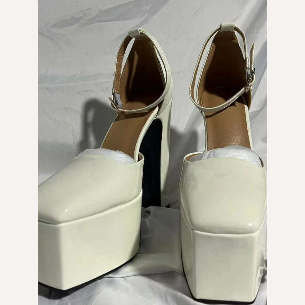 2022 Spring and Summer New Women's High Heels Patent Leather Wedding Shoes Luxury Sexy Paris Fashion Banquet Women&#39;s Shoes - KIMLUD