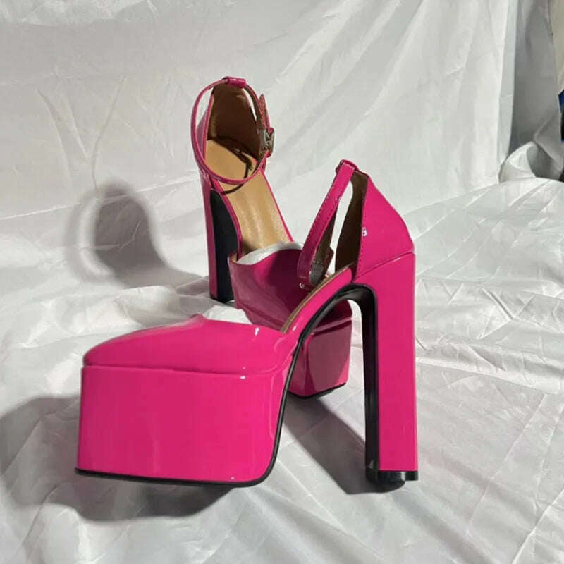 2022 Spring and Summer New Women's High Heels Patent Leather Wedding Shoes Luxury Sexy Paris Fashion Banquet Women&#39;s Shoes - KIMLUD