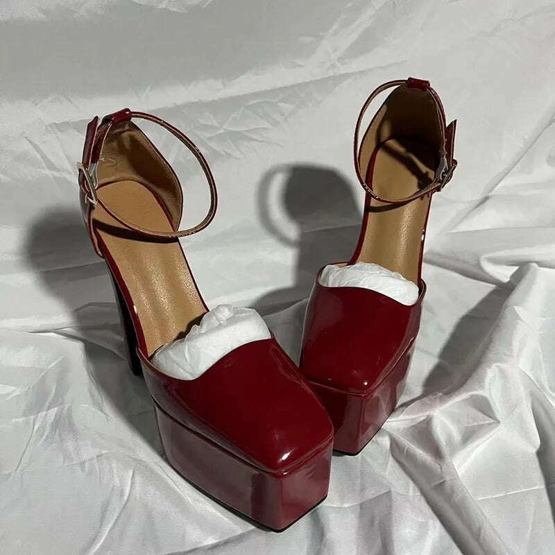 2022 Spring and Summer New Women's High Heels Patent Leather Wedding Shoes Luxury Sexy Paris Fashion Banquet Women&#39;s Shoes - KIMLUD