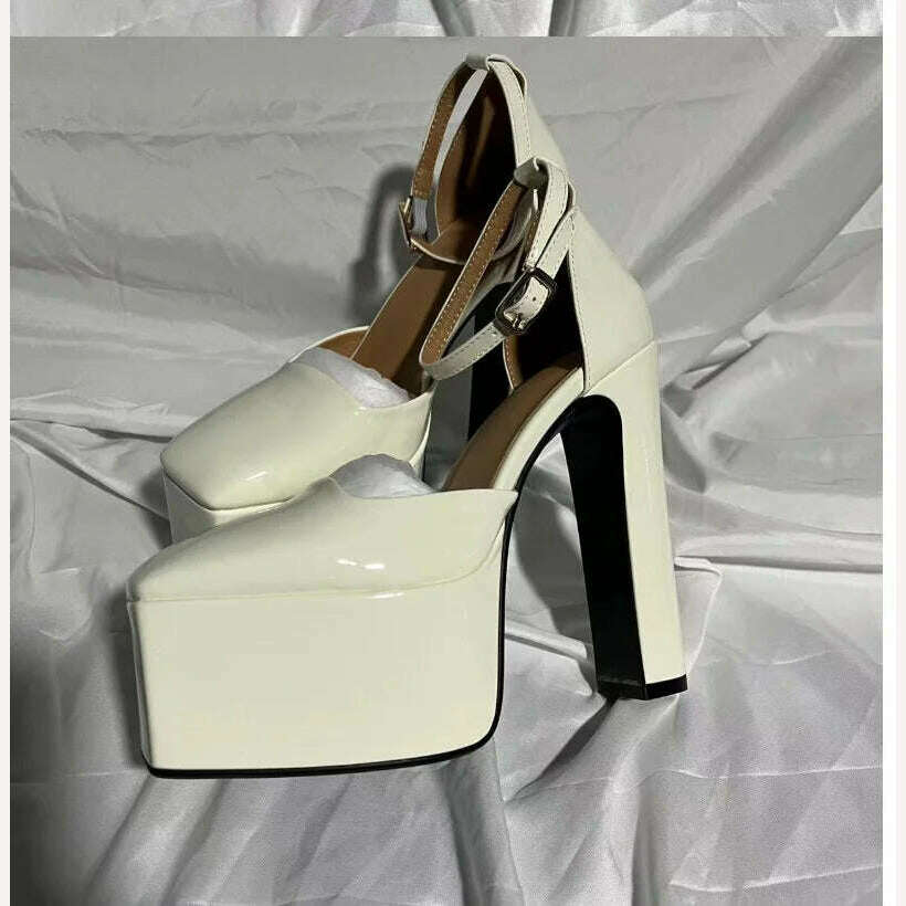 2022 Spring and Summer New Women's High Heels Patent Leather Wedding Shoes Luxury Sexy Paris Fashion Banquet Women&#39;s Shoes - KIMLUD