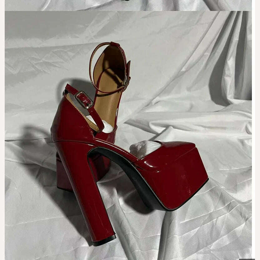 2022 Spring and Summer New Women's High Heels Patent Leather Wedding Shoes Luxury Sexy Paris Fashion Banquet Women&#39;s Shoes - KIMLUD