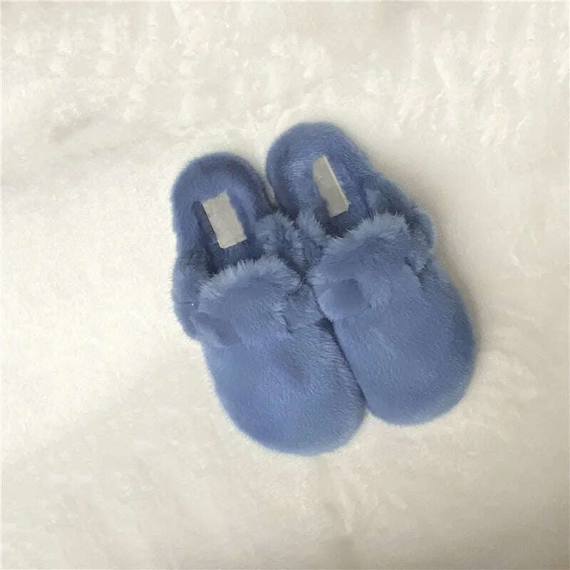 2022 The New Ladies Fur Slippers 100% Mink Fur Slippers Autumn And Winter Furry Flat Slippers Indoor Slippers Muller Slippers - KIMLUD