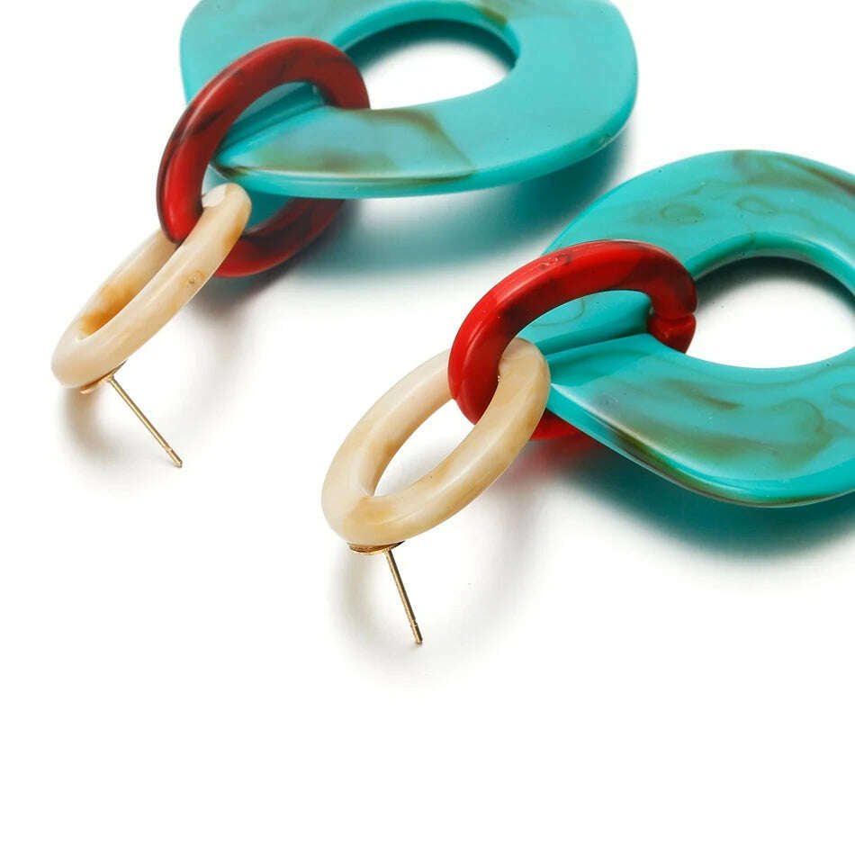 2022 Women Acrylic Minimalist Earrings Charm Statement Geometric Earring Pendant Fashion Jewelry Gifts Pendientes Brincos - KIMLUD