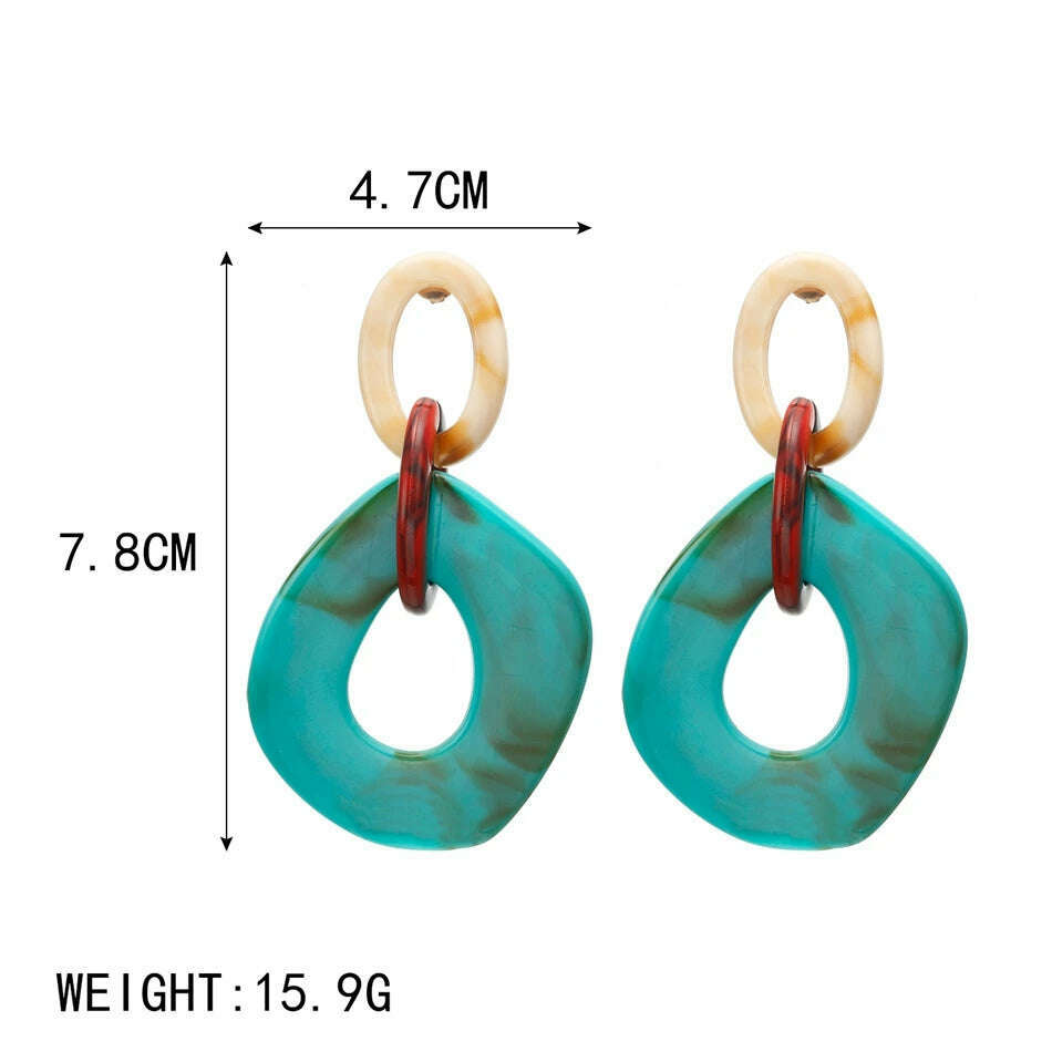 KIMLUD, 2022 Women Acrylic Minimalist Earrings Charm Statement Geometric Earring Pendant Fashion Jewelry Gifts Pendientes Brincos, KIMLUD Women's Clothes