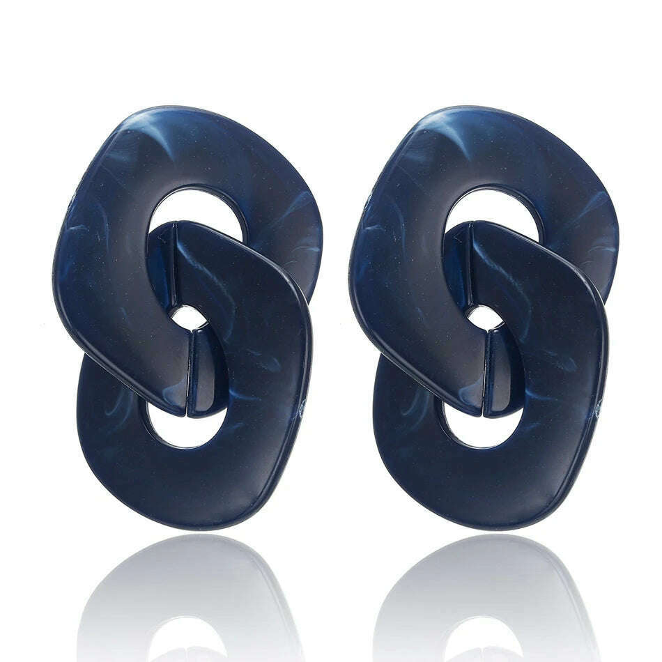 KIMLUD, 2022 Women Acrylic Minimalist Earrings Charm Statement Geometric Earring Pendant Fashion Jewelry Gifts Pendientes Brincos, SP490-DARK-BLUE, KIMLUD Womens Clothes