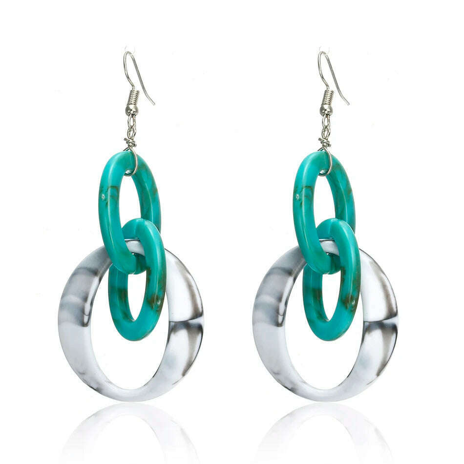 2022 Women Acrylic Minimalist Earrings Charm Statement Geometric Earring Pendant Fashion Jewelry Gifts Pendientes Brincos - KIMLUD