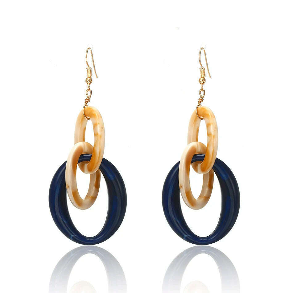 KIMLUD, 2022 Women Acrylic Minimalist Earrings Charm Statement Geometric Earring Pendant Fashion Jewelry Gifts Pendientes Brincos, NR032-Blue, KIMLUD Women's Clothes