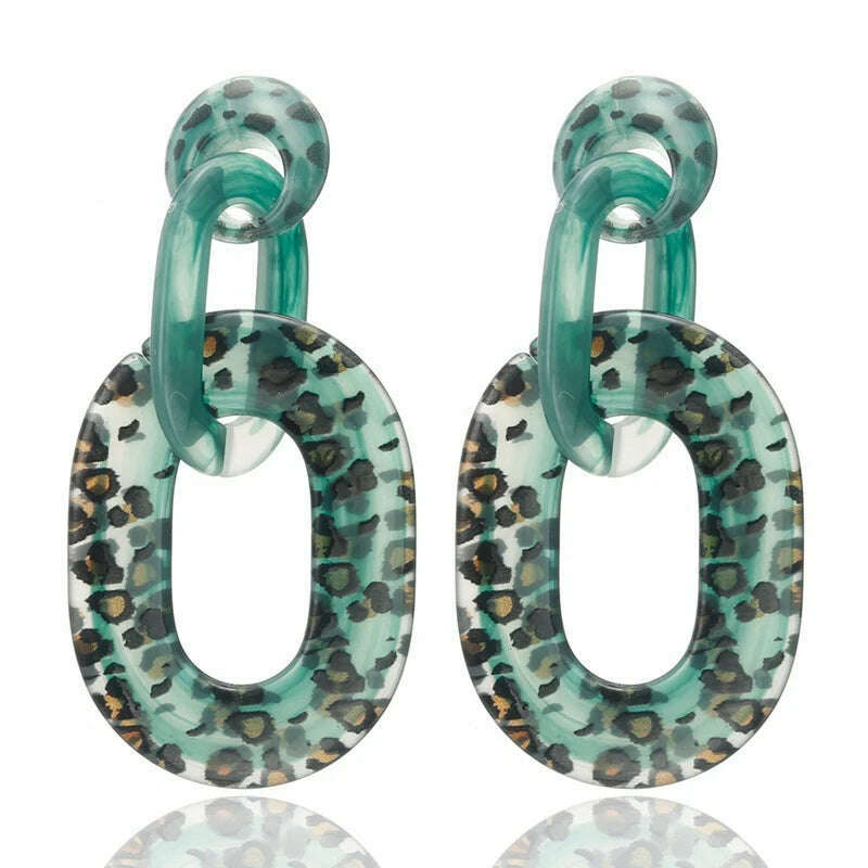 KIMLUD, 2022 Women Acrylic Minimalist Earrings Charm Statement Geometric Earring Pendant Fashion Jewelry Gifts Pendientes Brincos, SP542-Green, KIMLUD Women's Clothes