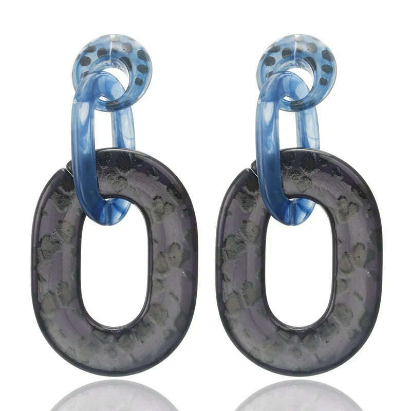KIMLUD, 2022 Women Acrylic Minimalist Earrings Charm Statement Geometric Earring Pendant Fashion Jewelry Gifts Pendientes Brincos, SP542-Blue, KIMLUD Women's Clothes
