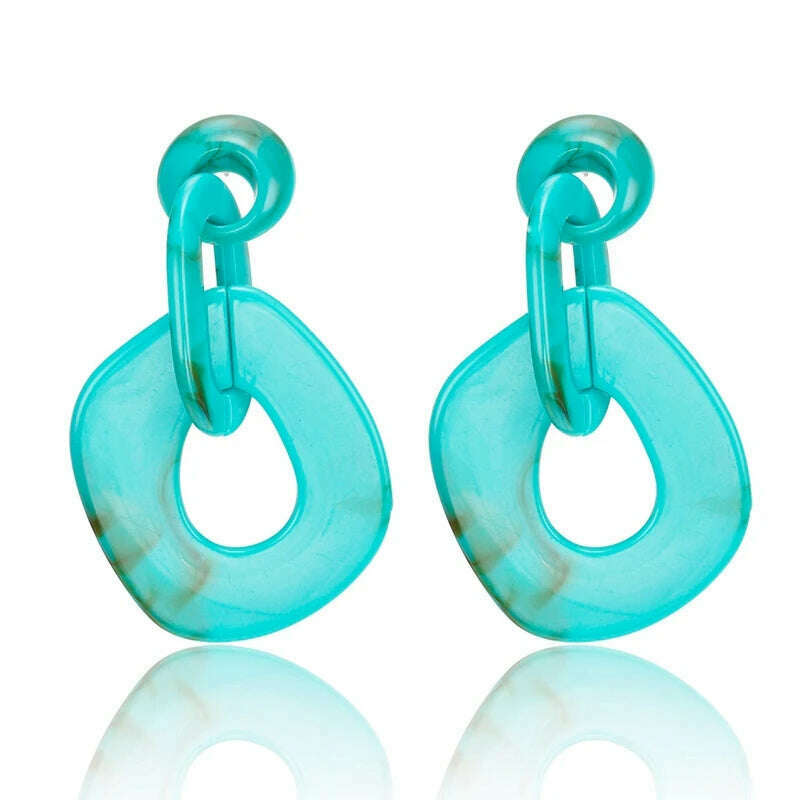 KIMLUD, 2022 Women Acrylic Minimalist Earrings Charm Statement Geometric Earring Pendant Fashion Jewelry Gifts Pendientes Brincos, SP510-Green, KIMLUD Women's Clothes