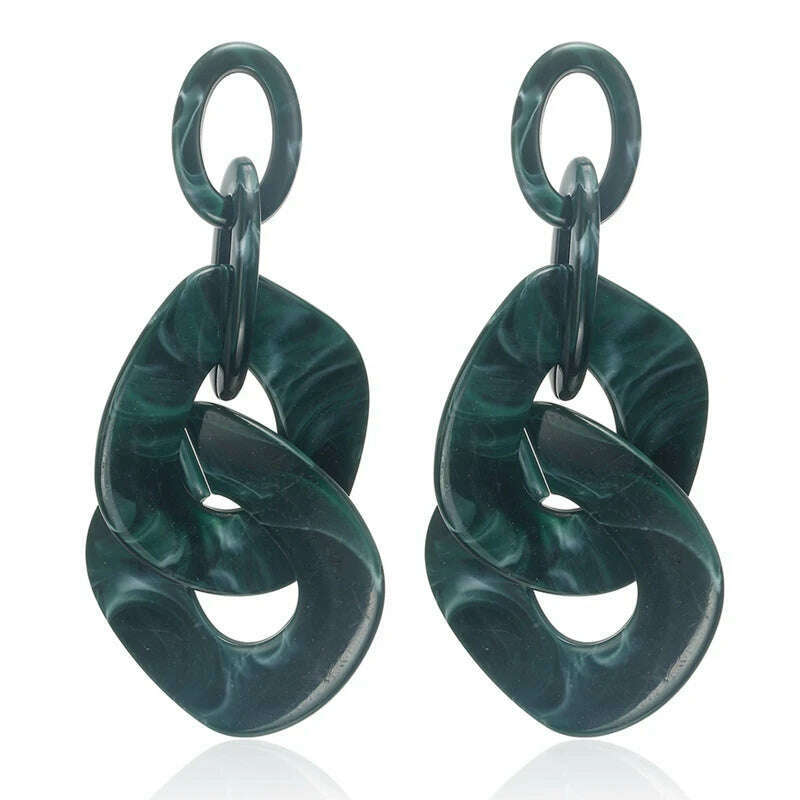 KIMLUD, 2022 Women Acrylic Minimalist Earrings Charm Statement Geometric Earring Pendant Fashion Jewelry Gifts Pendientes Brincos, SP521-Dark-Green, KIMLUD Women's Clothes