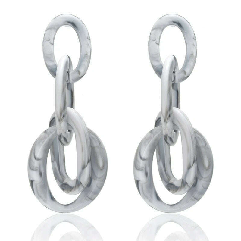 KIMLUD, 2022 Women Acrylic Minimalist Earrings Charm Statement Geometric Earring Pendant Fashion Jewelry Gifts Pendientes Brincos, SP522-Gray, KIMLUD Women's Clothes