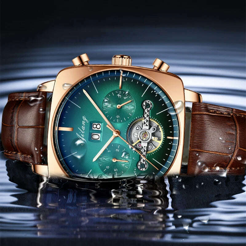 KIMLUD, 2022AILANG famous brand watch montre automatique luxe chronograph Square Large Dial Watch Hollow Waterproof mens fashion watches, KIMLUD Womens Clothes