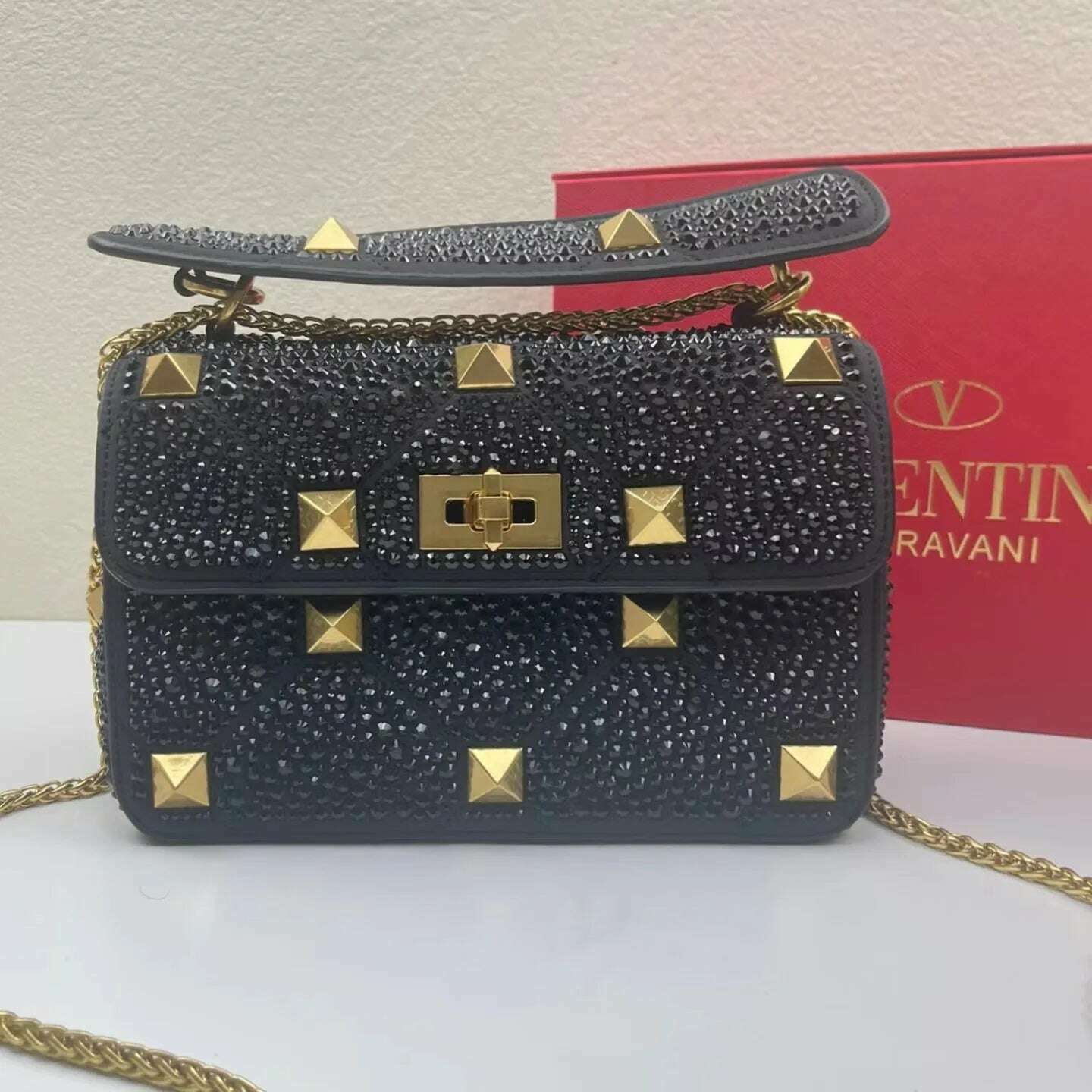 KIMLUD, 2023 Luxury Brand Studded Rivet Women's Handbag European And American Personalized Fashion Noble Women's Cross-body Shoulder Bag, KIMLUD Womens Clothes