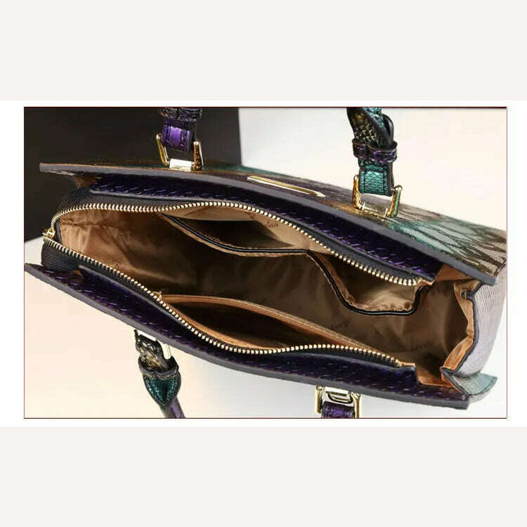 KIMLUD, 2023 New Cowhide Leather Women Handbags Fashion Female Chain Serpentine Portable Tote Bag Ladies Shoulder Messenger Bags Luxury, KIMLUD Womens Clothes