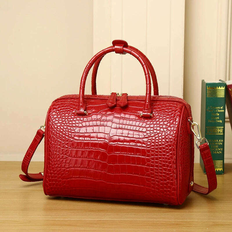 KIMLUD, 2023 New handbags for women luxury designer handbag real cowhdie Female bag fashion pillow bag high quality genuine leather bag, Red, KIMLUD Womens Clothes