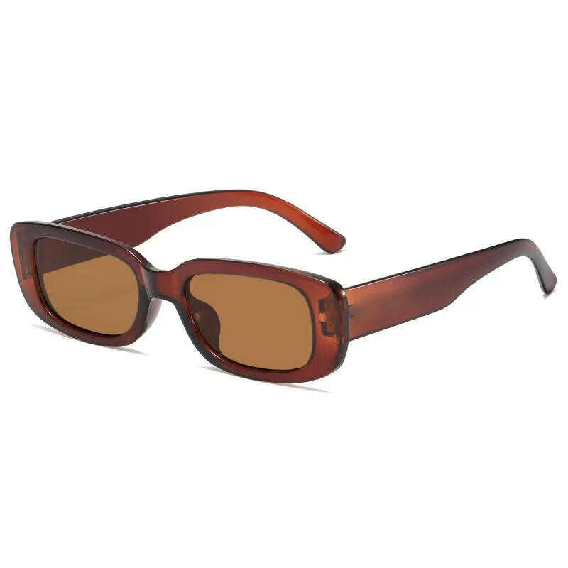 2023 New Retro Small Sunglasses Men's and Women's Fashion Trendy Vintage Popular Square Frame Rectangle Sunglasses UV Protection - KIMLUD