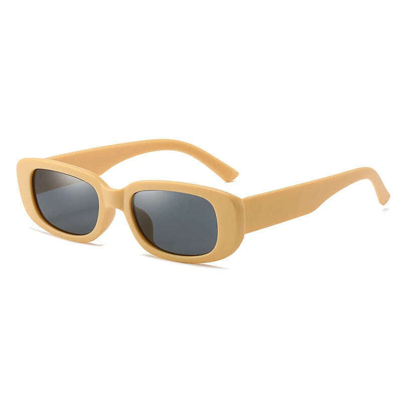 KIMLUD, 2023 New Retro Small Sunglasses Men's and Women's Fashion Trendy Vintage Popular Square Frame Rectangle Sunglasses UV Protection, C16 / as pic, KIMLUD Womens Clothes