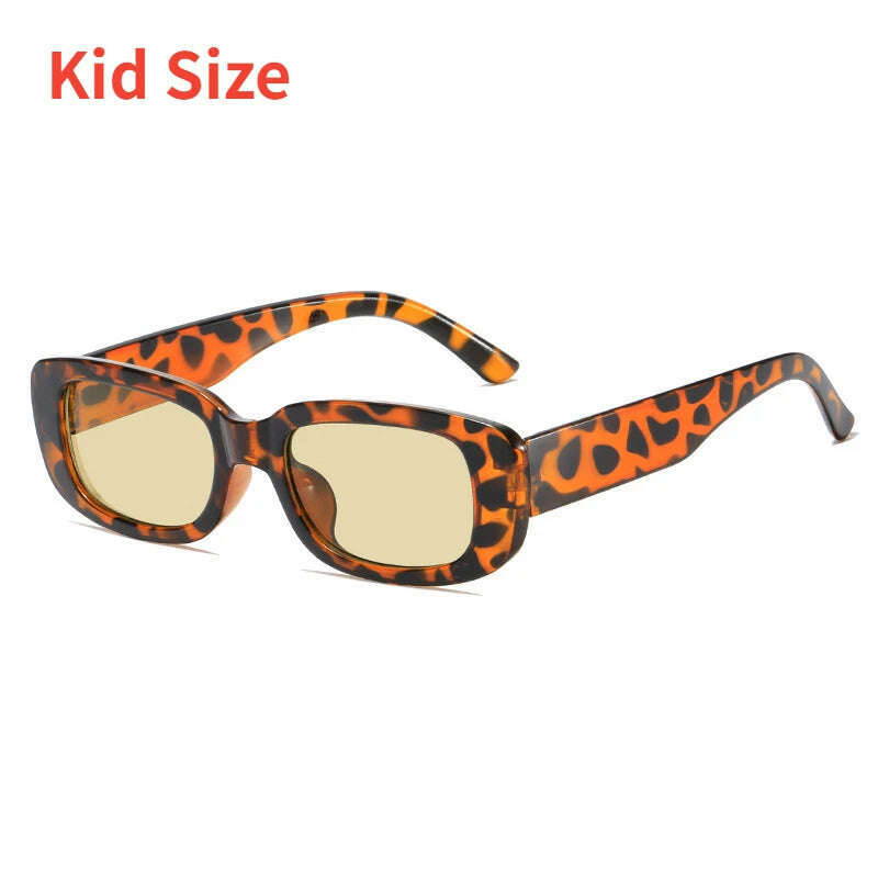 2023 New Retro Small Sunglasses Men's and Women's Fashion Trendy Vintage Popular Square Frame Rectangle Sunglasses UV Protection - KIMLUD