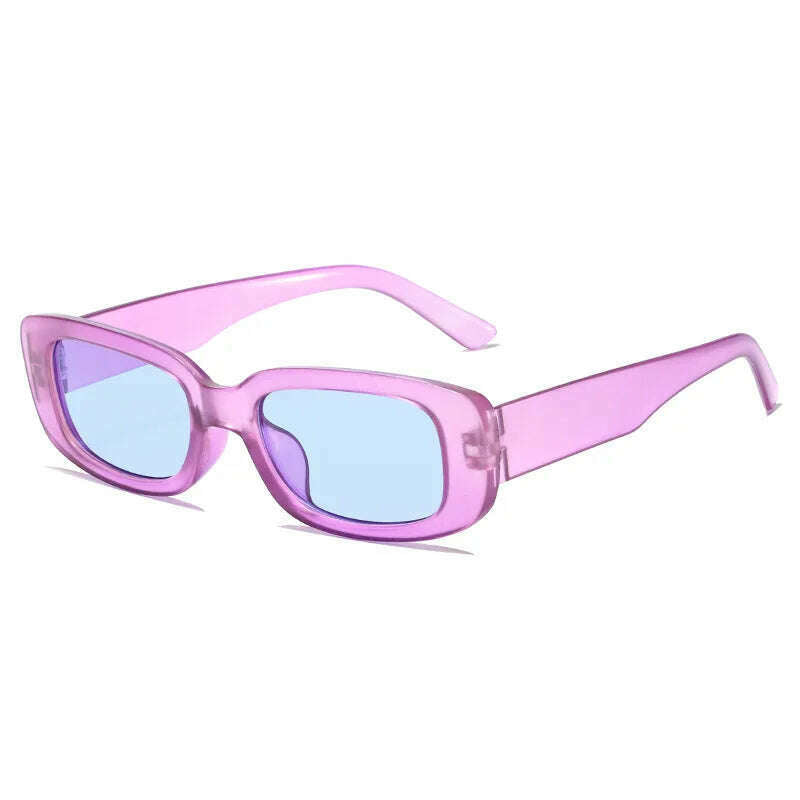 2023 New Retro Small Sunglasses Men's and Women's Fashion Trendy Vintage Popular Square Frame Rectangle Sunglasses UV Protection - KIMLUD