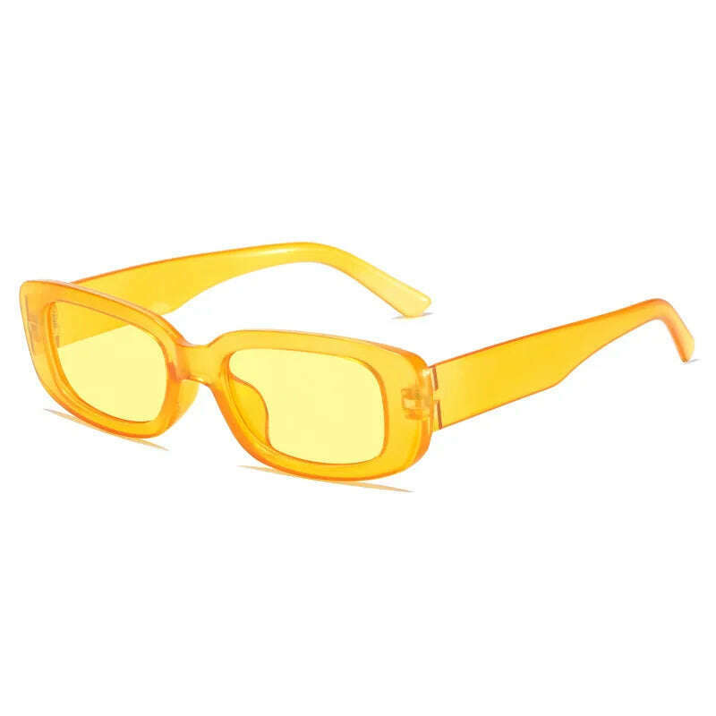 2023 New Retro Small Sunglasses Men's and Women's Fashion Trendy Vintage Popular Square Frame Rectangle Sunglasses UV Protection - KIMLUD