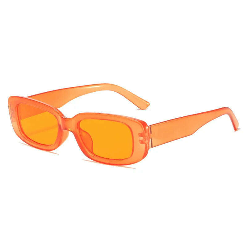 KIMLUD, 2023 New Retro Small Sunglasses Men's and Women's Fashion Trendy Vintage Popular Square Frame Rectangle Sunglasses UV Protection, C13 / as pic, KIMLUD Womens Clothes