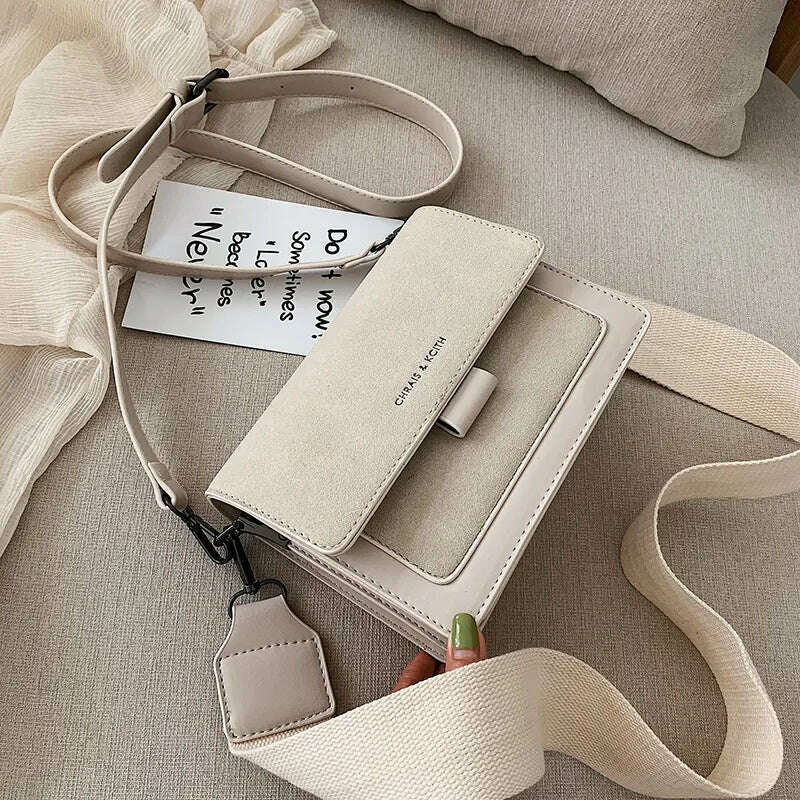 2023 New Style Ladies Bags Fashion Shoulder Bags Casual Messenger Bags Frosted Fabric Ladies Bags Mobile Phone Bags Small Bags, Beige / China, KIMLUD Women's Clothes