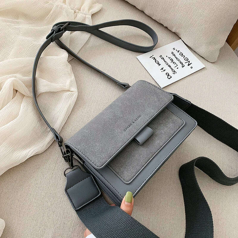 2023 New Style Ladies Bags Fashion Shoulder Bags Casual Messenger Bags Frosted Fabric Ladies Bags Mobile Phone Bags Small Bags, Gray / China, KIMLUD Women's Clothes