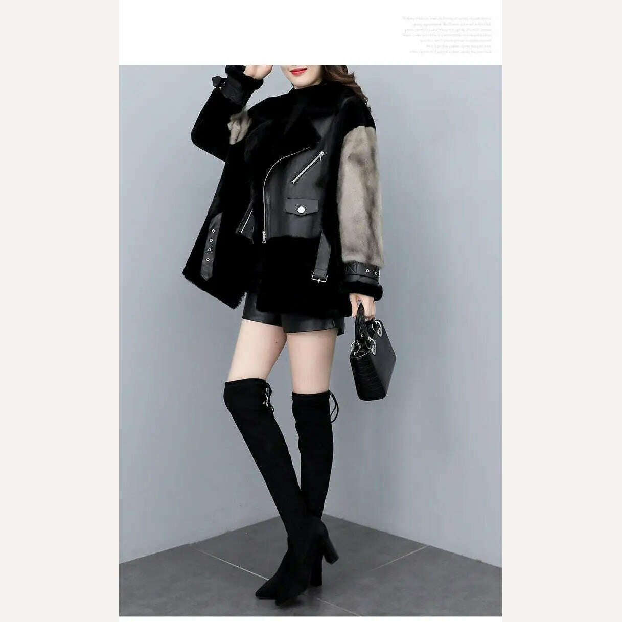 2023 New Turn-down Collar Winter Jacket Women Faux Fur Coat Elegant Thick Warm Outerwear Street Wear Fake Fur Fashion T76 - KIMLUD