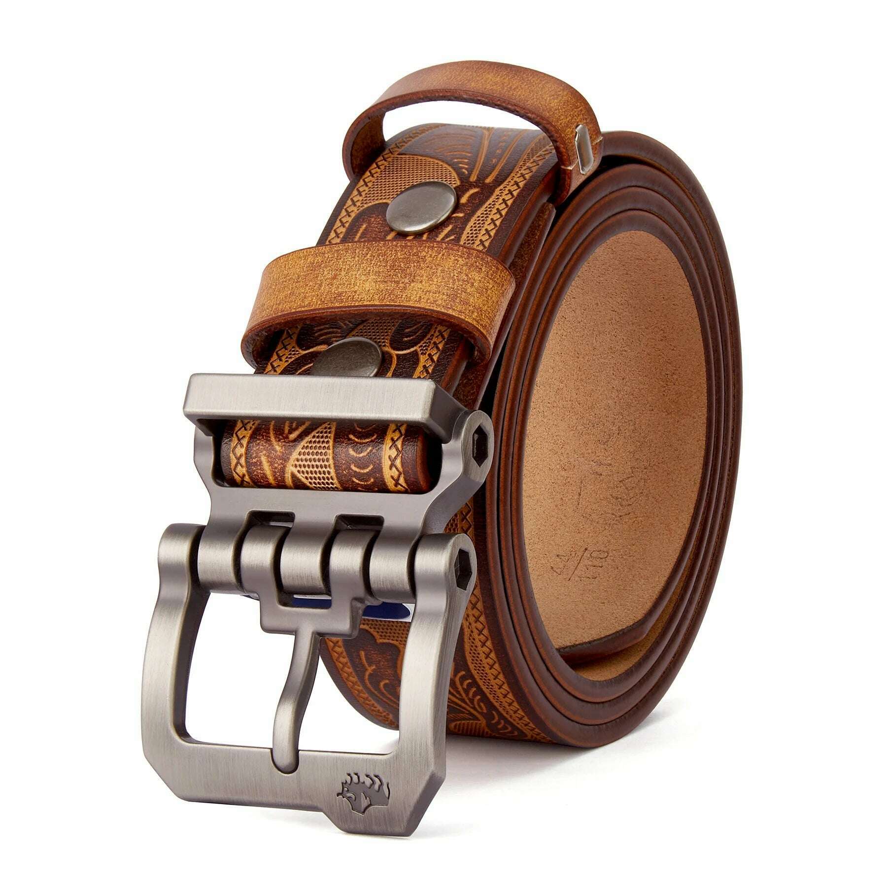 2023 New Vintage Men's Belt Luxury Designer Spilt Genuine Leather Belts Pin Buckle Waist Strap for Male's Jeans Free Shipping - KIMLUD