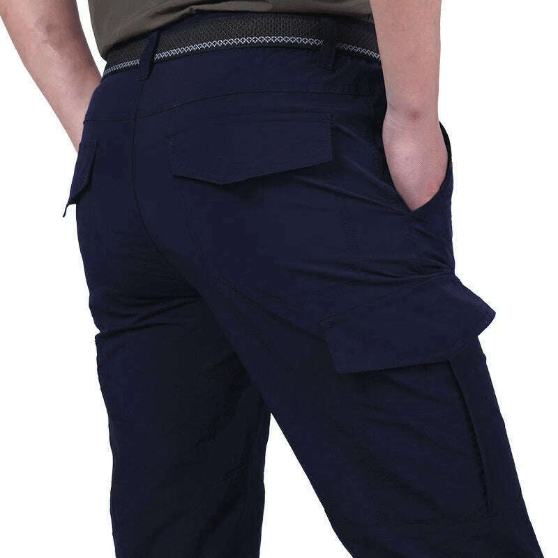 2023 Outdoor Waterproof Tactical Cargo Pants Men Breathable Summer Casual Army Military Long Trousers Male Quick Dry Cargo Pants - KIMLUD