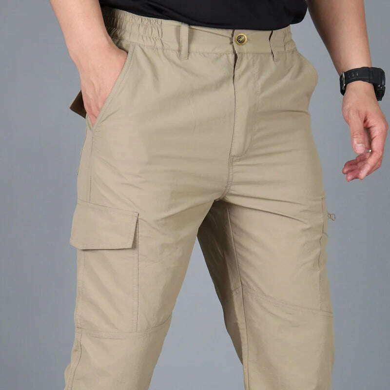 2023 Outdoor Waterproof Tactical Cargo Pants Men Breathable Summer Casual Army Military Long Trousers Male Quick Dry Cargo Pants - KIMLUD