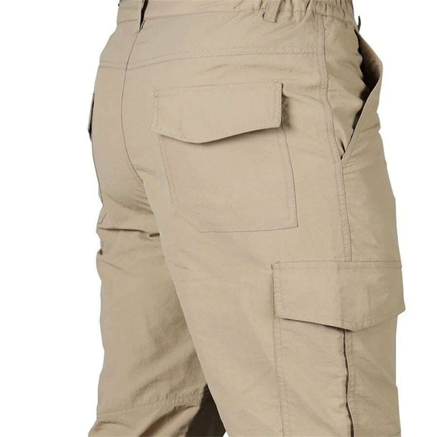 2023 Outdoor Waterproof Tactical Cargo Pants Men Breathable Summer Casual Army Military Long Trousers Male Quick Dry Cargo Pants - KIMLUD