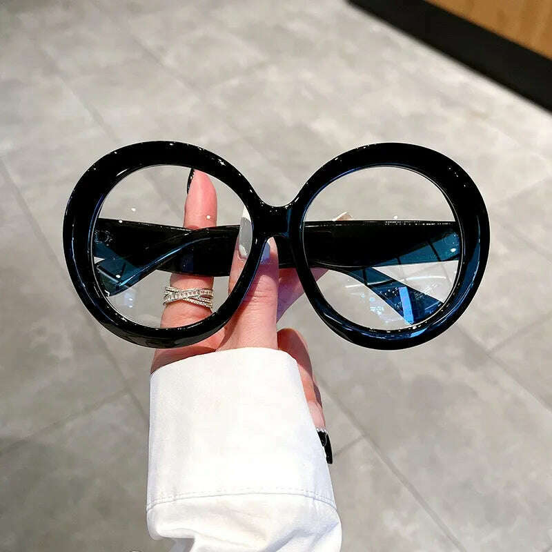 2023 Plastic Classic Vintage Sunglasses Woman Oversized Round Frame Luxury Brand Designer Female Glasses Big Shades Oculos New - KIMLUD