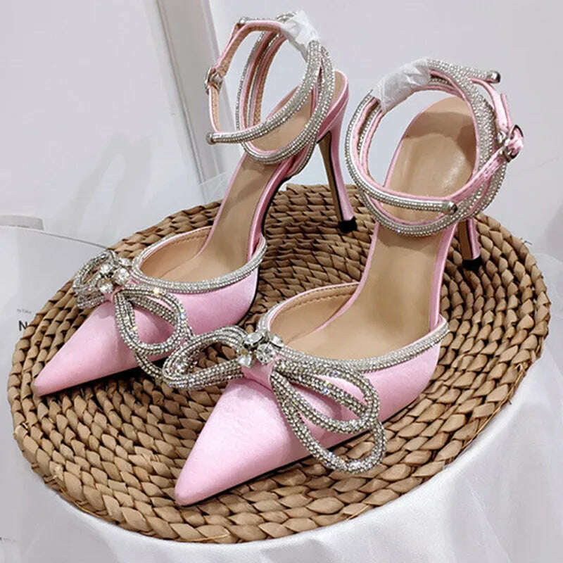 2023 Wedding Women&#39;s High Heels New Pearl High Heels Sexy Pointed Sandals Party Fashion Women&#39;s Shoes High Heel Rhinestone Shoes - KIMLUD