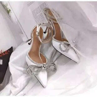 2023 Wedding Women&#39;s High Heels New Pearl High Heels Sexy Pointed Sandals Party Fashion Women&#39;s Shoes High Heel Rhinestone Shoes - KIMLUD