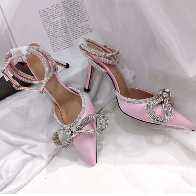 2023 Wedding Women&#39;s High Heels New Pearl High Heels Sexy Pointed Sandals Party Fashion Women&#39;s Shoes High Heel Rhinestone Shoes - KIMLUD
