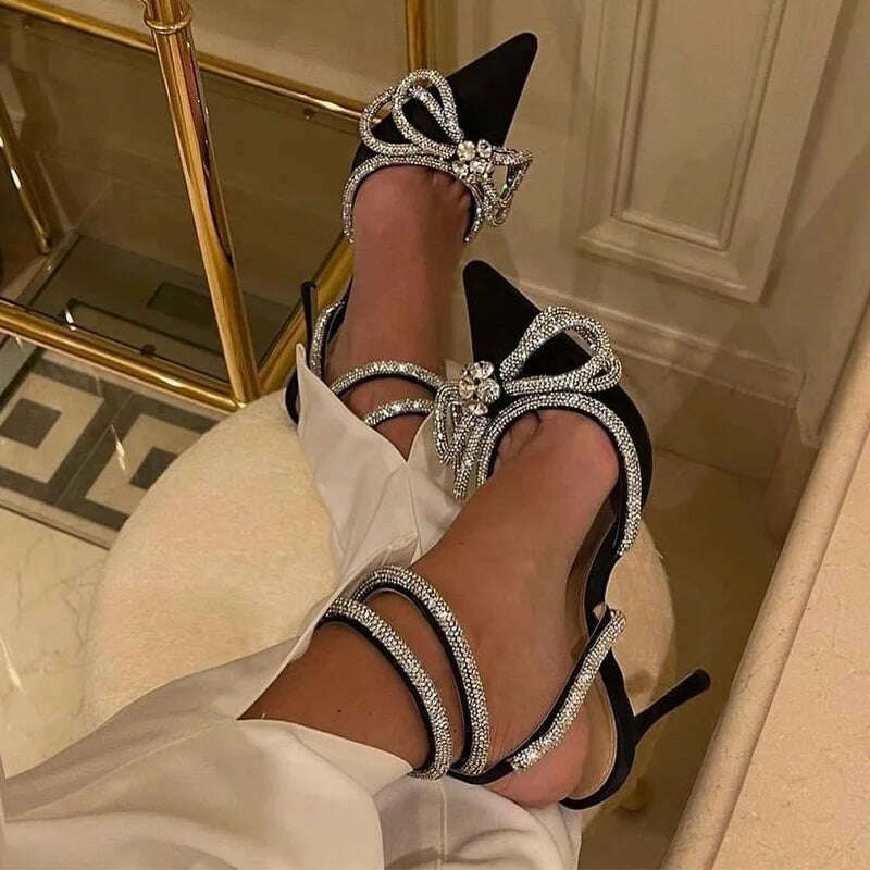 2023 Wedding Women&#39;s High Heels New Pearl High Heels Sexy Pointed Sandals Party Fashion Women&#39;s Shoes High Heel Rhinestone Shoes - KIMLUD