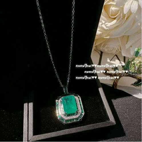 KIMLUD, 2023 Women earrings Columbia Gem Bracelet Vintage Plated 18K Gold Malachite Green Zircon Dragonfly brooch, necklace 2, KIMLUD APPAREL - Womens Clothes