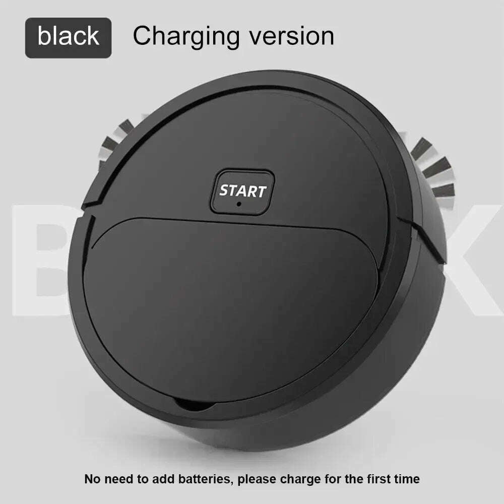 KIMLUD, 2024 Automatic Portable Mini Home Floor Robotic Vacuum Cleaner USB Rechargeable Wet Dry Three-In-One Sweeping Machine for Home, Black Charging, KIMLUD APPAREL - Womens Clothes