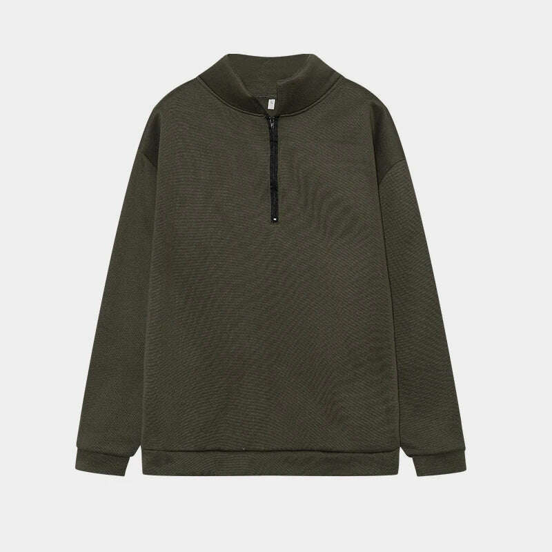 2024 Autumn And Winter New Style Casual Jacket Half Zipper Cover Long Sleeve Sweater Woman - KIMLUD